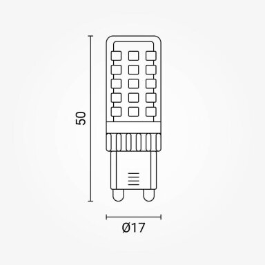 LED lemputė OPTONICA G9 2800K, 3,5W