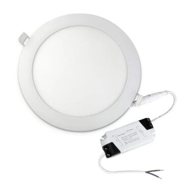 LED panelė apvali, potinkinė, 2700K, 1440lm, 165-265V, 18W