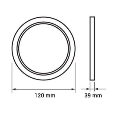 LED panelė apvali 4200K, 6W 120mm