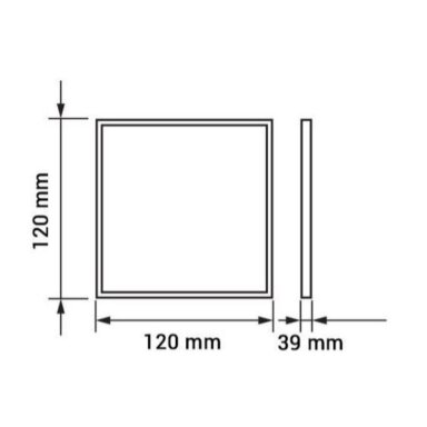 LED panelė kvadratinė 4200K, 6W 120mm