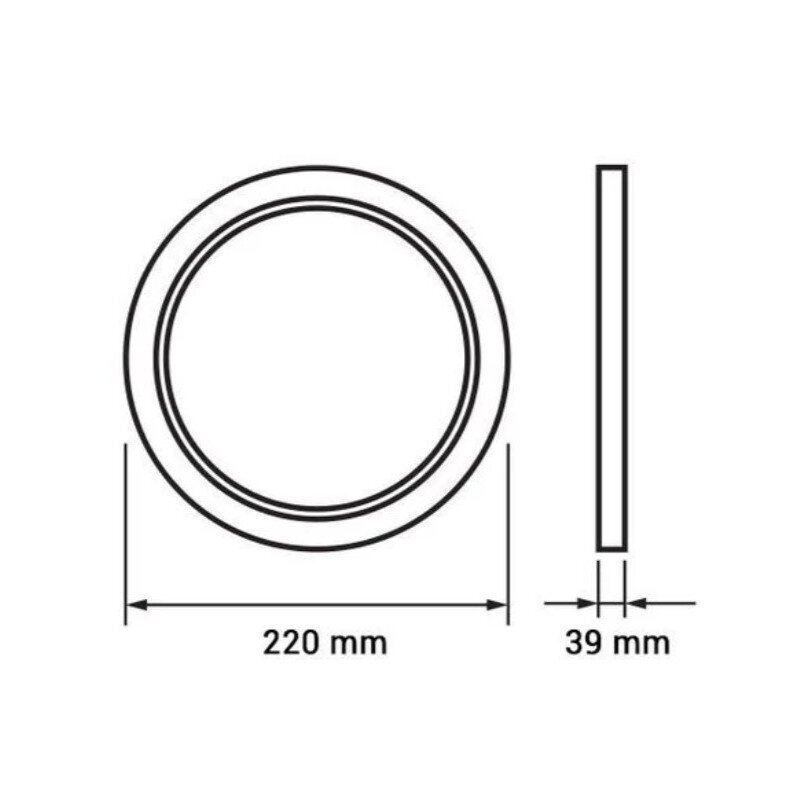 LED panelė apvali 4200K, 18W 220mm 5