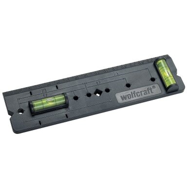 Liniuotė su gulsčiuku rozetėms WOLFCRAFT 4050000, 50x185x5mm