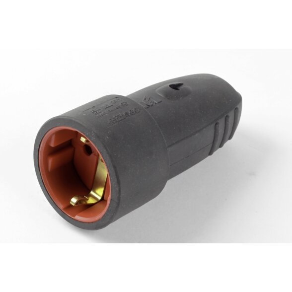 Kištukinis lizdas N&L 16A 250V, juoda sp. Kištukinis lizdas N&L 16A 250V, juoda sp.