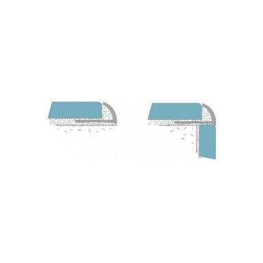 Kantelis plytelių apdailai (išorinis), 9mm 2,5m baltas – 101 Kantelis plytelių apdailai (išorinis), 9mm 2,5m baltas – 101