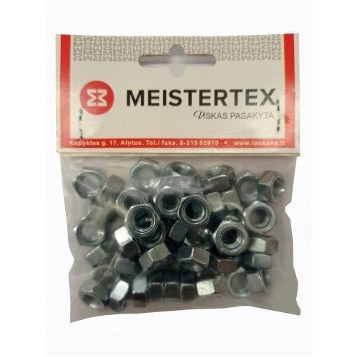 Veržlės MEISTERTEX DIN934 M8, 50vnt 1 Veržlės MEISTERTEX DIN934 M8, 50vnt 1