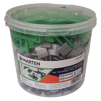 Plytelių inkaras 1,5mm 300vnt. ir pleištas 100vnt MARTEN Plytelių inkaras 1,5mm 300vnt. ir pleištas 100vnt MARTEN