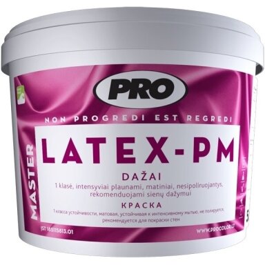 Akriliniai dažai PRO Latex PM A bazė, 10l balta sp. Akriliniai dažai PRO Latex PM A bazė, 10l balta sp.