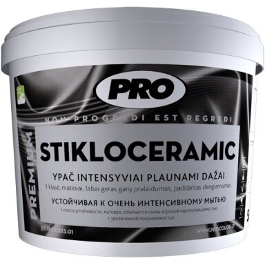 Dažai PRO Stiklocaramic A bazė, 0,9l balta sp. Dažai PRO Stiklocaramic A bazė, 0,9l balta sp.