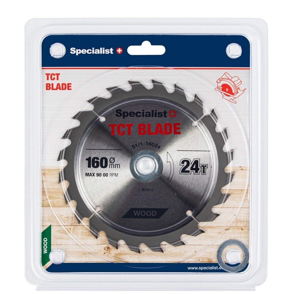 Medienos pjovimo diskas SPECIALIST+, 160x24Tx30/20/16mm Medienos pjovimo diskas SPECIALIST+, 160x24Tx30/20/16mm
