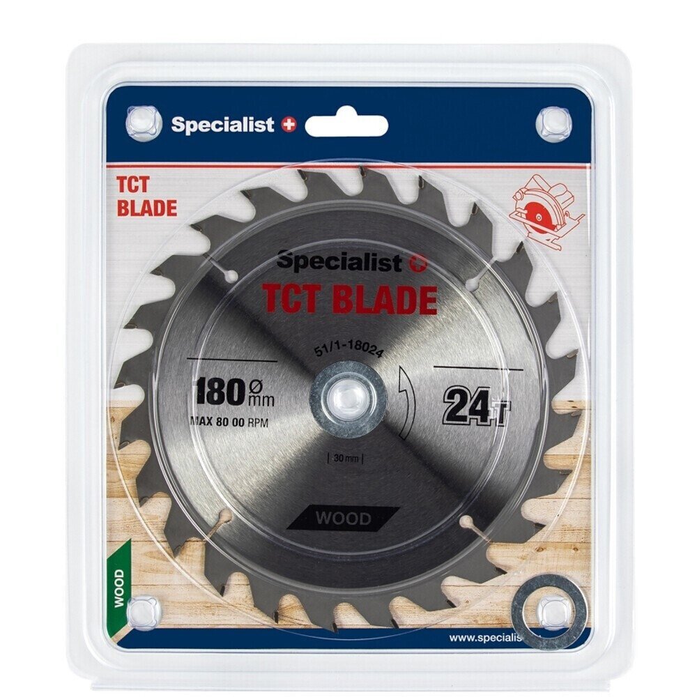Medienos pjovimo diskas SPECIALIST+, 180x24Tx30/20/16mm
