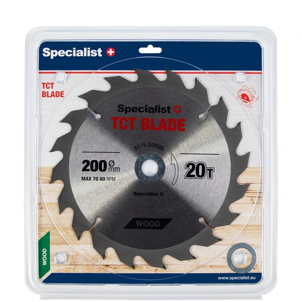 Medienos pjovimo diskas SPECIALIST+, 200x20Tx30/20/16mm