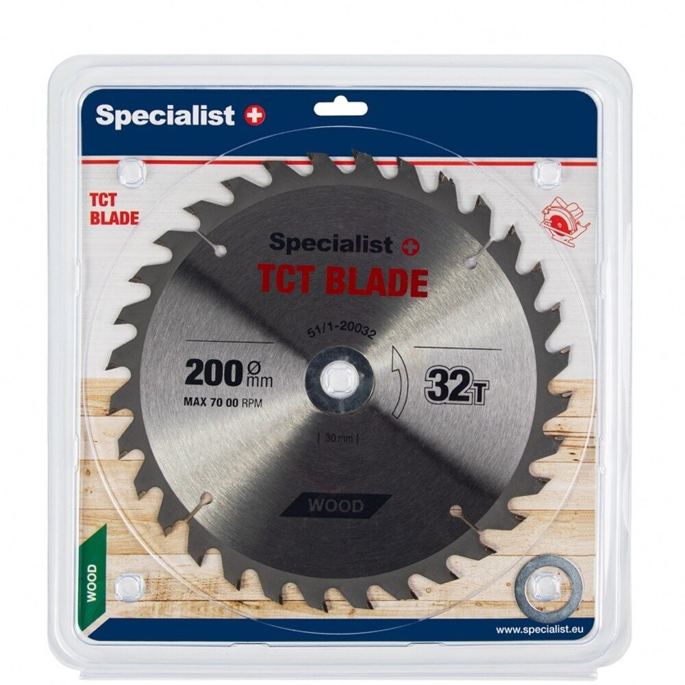 Medienos pjovimo diskas SPECIALIST+, 200x32Tx30/20/16mm