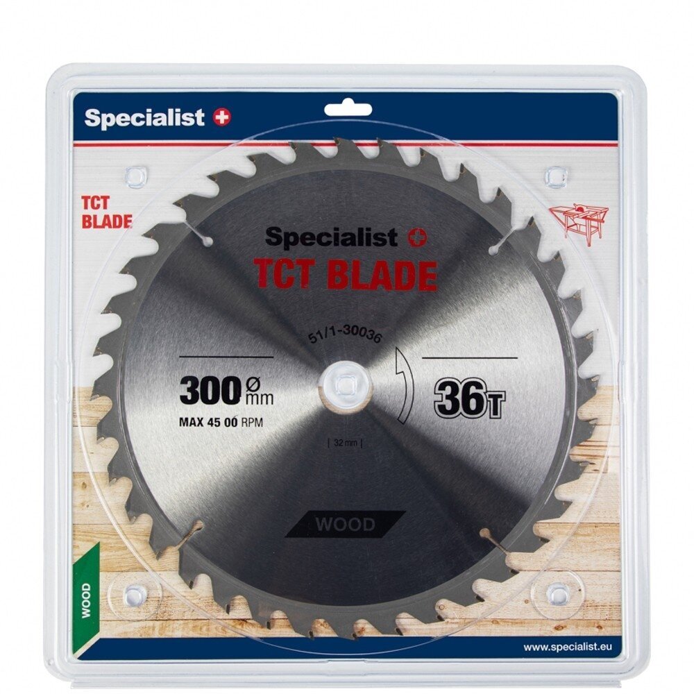 Medienos pjovimo diskas SPECIALIST+, 300x36Tx32/30mm