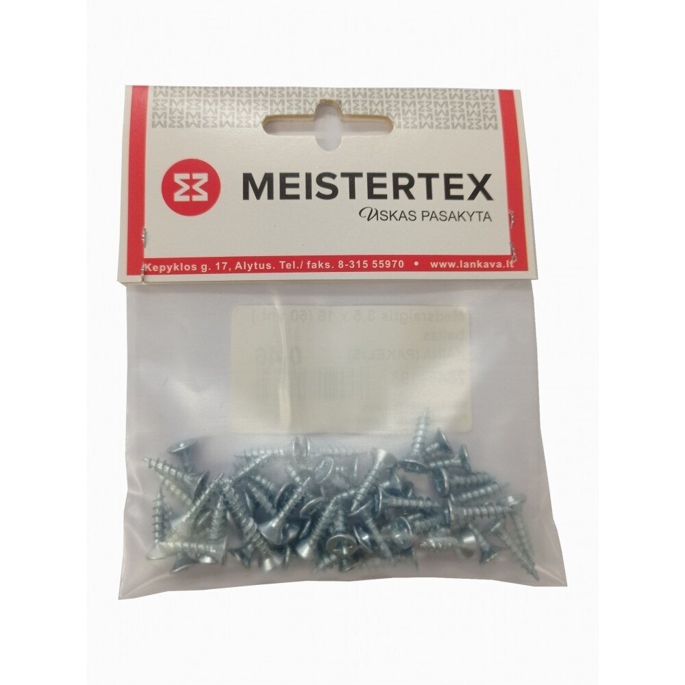 Savisriegiai DIN7981 3.5x16mm MEISTERTEX (50vnt) Savisriegiai DIN7981 3.5x16mm MEISTERTEX (50vnt)