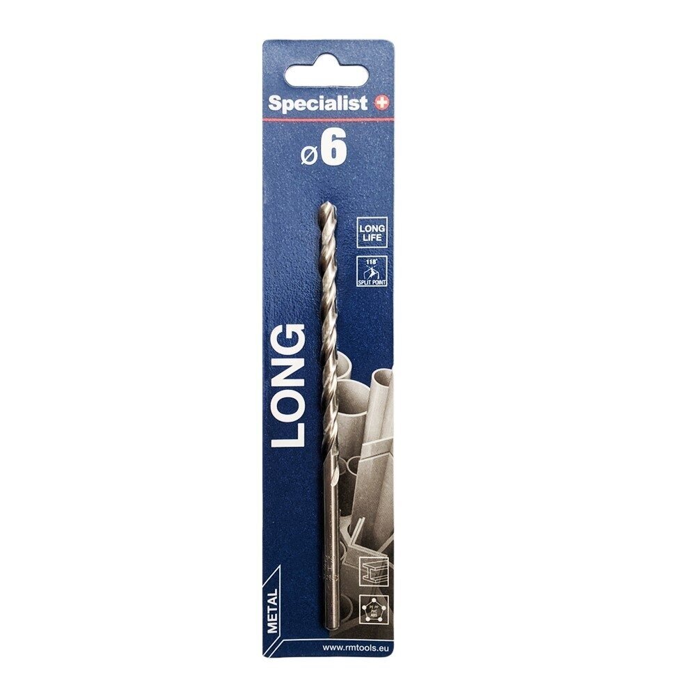 Metalo grąžtas SPECIALIST+ DIN340, 6mm