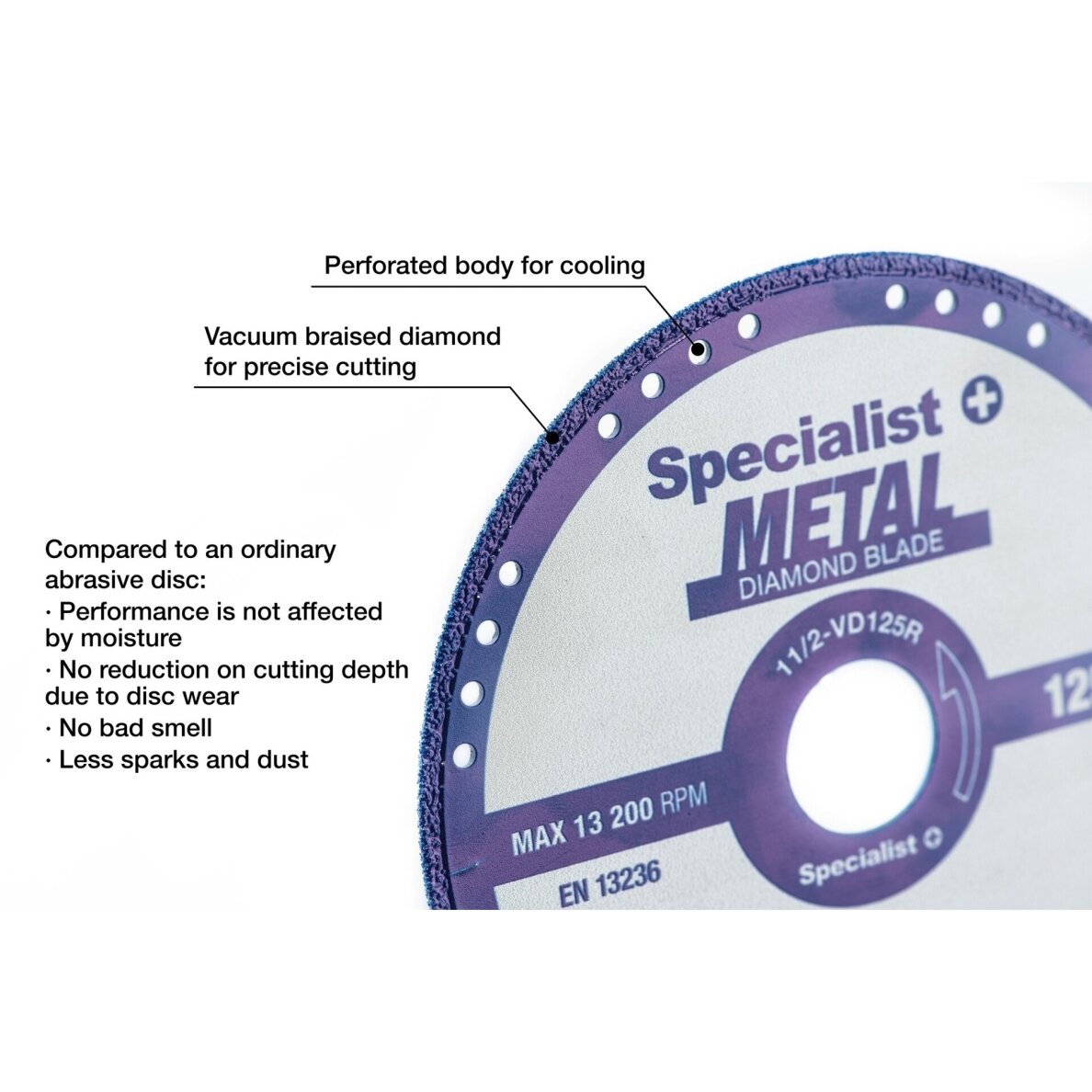 Metalo pjovimo diskas SPECIALIST+, 125x1,4x22,23mm 2