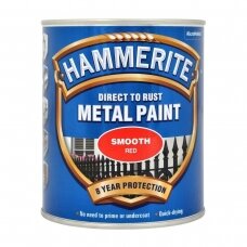 Metalo dažai HAMMERITE Smooth Finish, 750ml raudona sp.