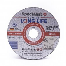 Metalo pjovimo diskas SPECIALIST+ Long Life, 125x1,2x22mm