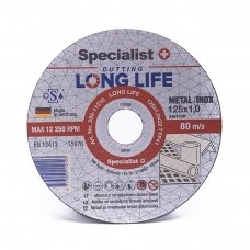 Metalo pjovimo diskas SPECIALIST+ Long Life, 125x1x22mm