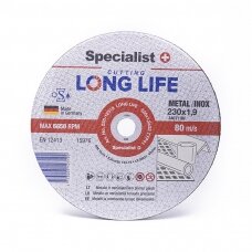 Metalo pjovimo diskas SPECIALIST+ Long Life, 230x1,9x22mm