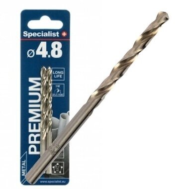 Metalo grąžtas SPECIALIST+ Premium, 4,8mm 2vnt.