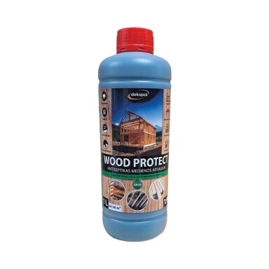 Medienos antiseptikas DEKSPOL Wood Protect, 1l žalia sp.
