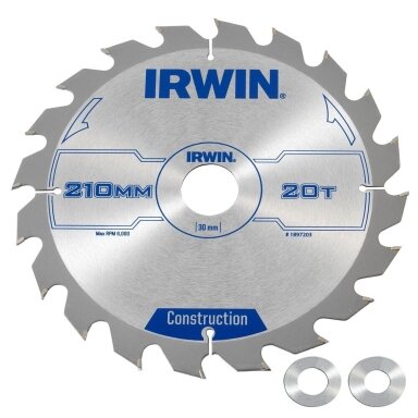 Medienos pjovimo diskas IRWIN ATB, 210x20Tx30/20/16mm