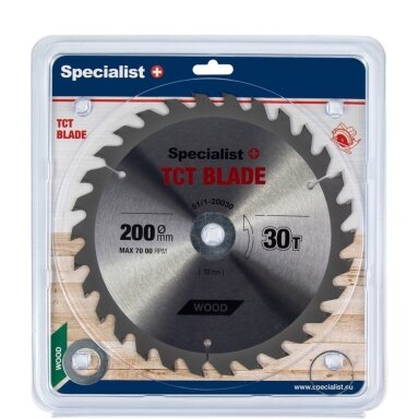 Medienos pjovimo diskas SPECIALIST+, 200x30Tx32/30/20/16mm