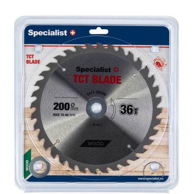 Medienos pjovimo diskas SPECIALIST+, 200x36Tx32/30/20/16mm