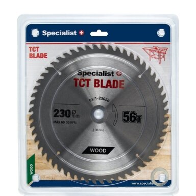 Medienos pjovimo diskas SPECIALIST+, 230x56Tx30/20/16 mm