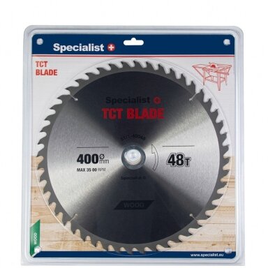 Medienos pjovimo diskas SPECIALIST+, 400x48Tx50mm