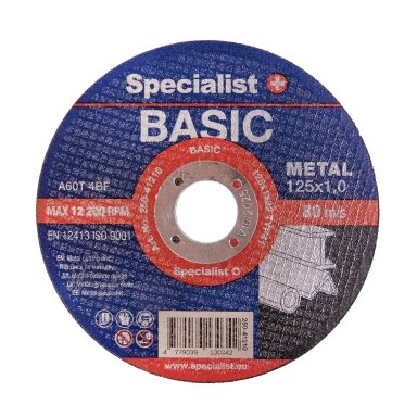 Metalo pjovimo diskas SPECIALIST+ Basic, 125x1x22mm
