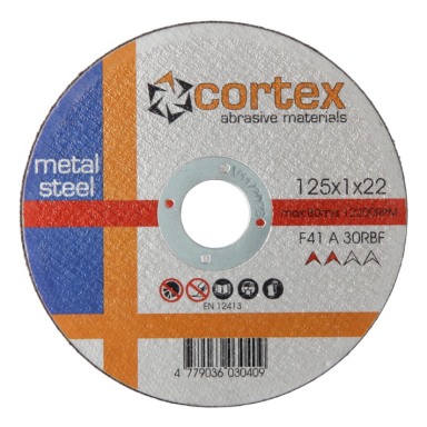 Metalo pjovimo diskas CORTEX DAA A30 RBF F41, 22,2x125mm