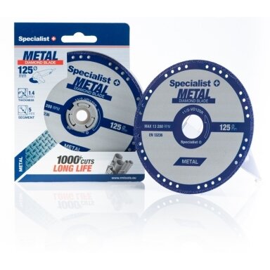 Metalo pjovimo diskas SPECIALIST+, 125x1,4x22,23mm