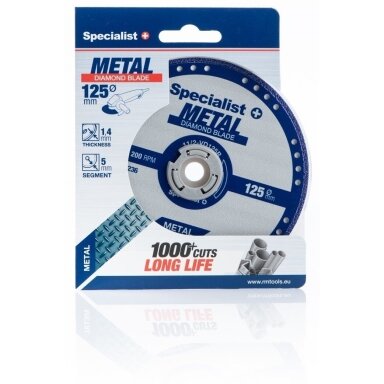 Metalo pjovimo diskas SPECIALIST+, 125x1,4x22,23mm
