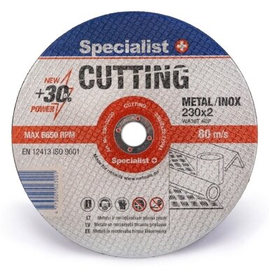 Metalo pjovimo diskas SPECIALIST+ Cutting, 230x2x22,2mm