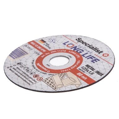Metalo pjovimo diskas SPECIALIST+ Long Life, 125x1,6x22mm