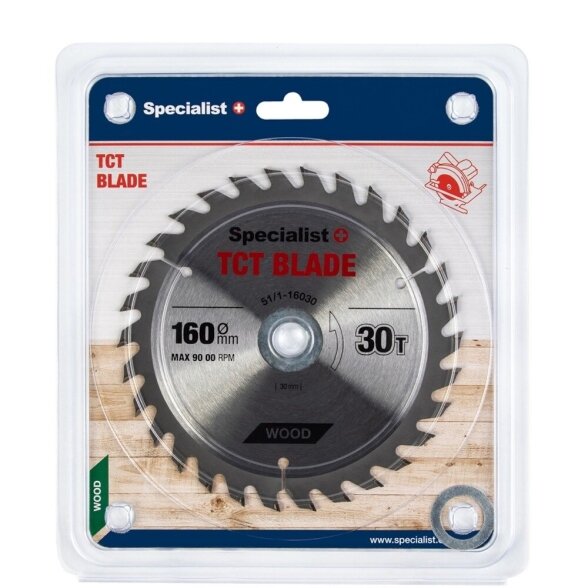 Medienos pjovimo diskas SPECIALIST+, 160x30Tx30/20/16mm Medienos pjovimo diskas SPECIALIST+, 160x30Tx30/20/16mm