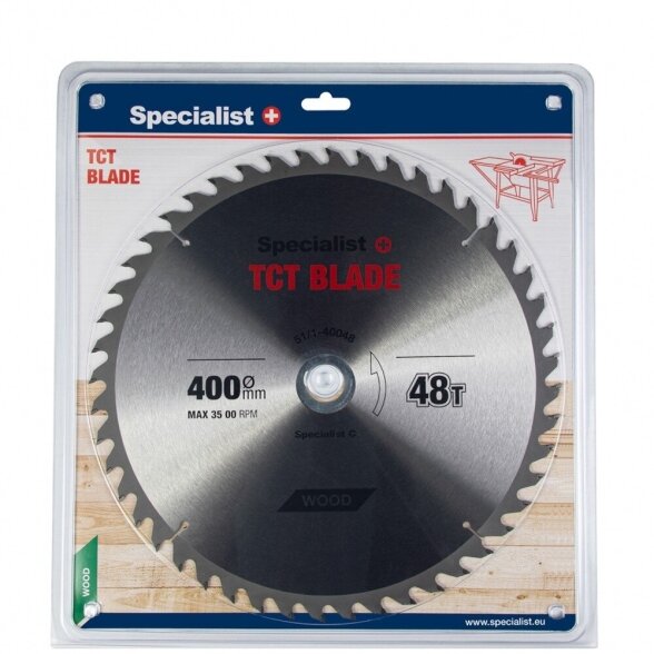 Medienos pjovimo diskas SPECIALIST+, 400x48Tx50mm
