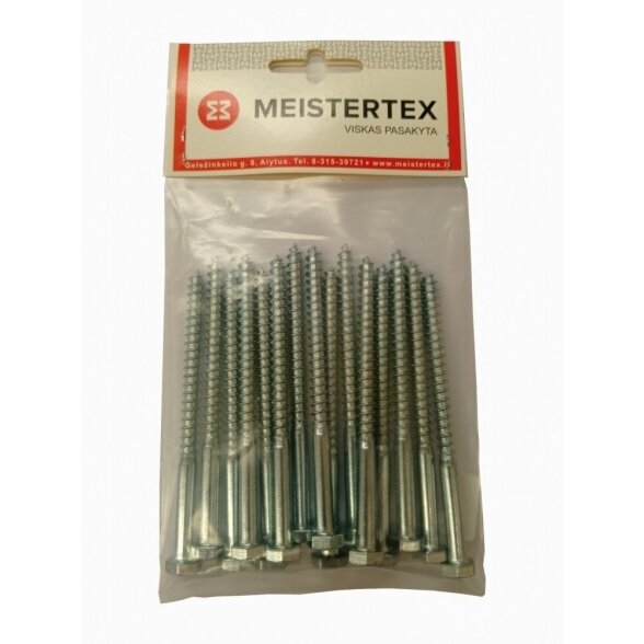 Medsraigčiai DIN571 6x120mm MEISTERTEX (10vnt.) Medsraigčiai DIN571 6x120mm MEISTERTEX (10vnt.)