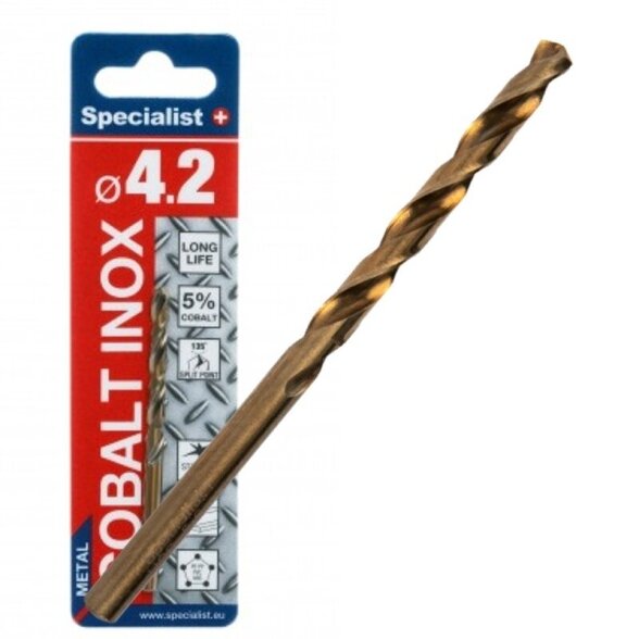 Metalo grąžtas SPECIALIST+ Cobalt, 4,2mm Metalo grąžtas SPECIALIST+ Cobalt, 4,2mm