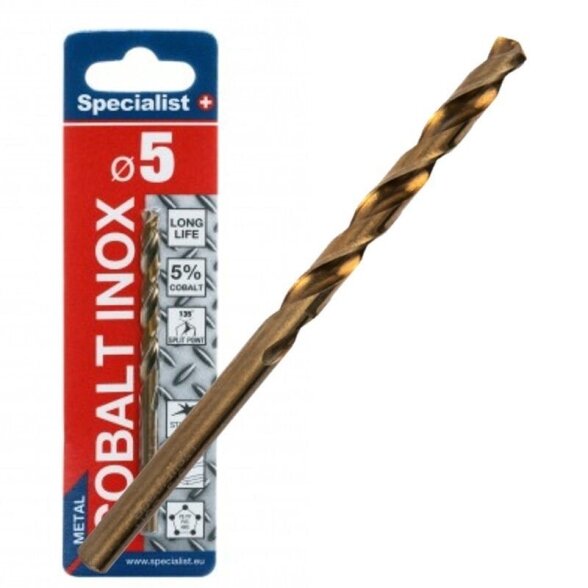 Metalo grąžtas SPECIALIST+ Cobalt, 5mm Metalo grąžtas SPECIALIST+ Cobalt, 5mm