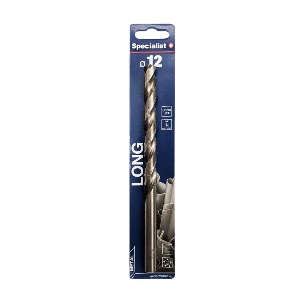 Metalo grąžtas SPECIALIST+ DIN340, 12mm Metalo grąžtas SPECIALIST+ DIN340, 12mm