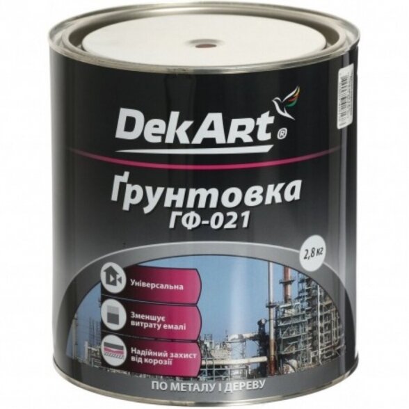 Metalo gruntas DEKART GF 021 1x6, 2,8kg raudonai rudas Metalo gruntas DEKART GF 021 1x6, 2,8kg raudonai rudas