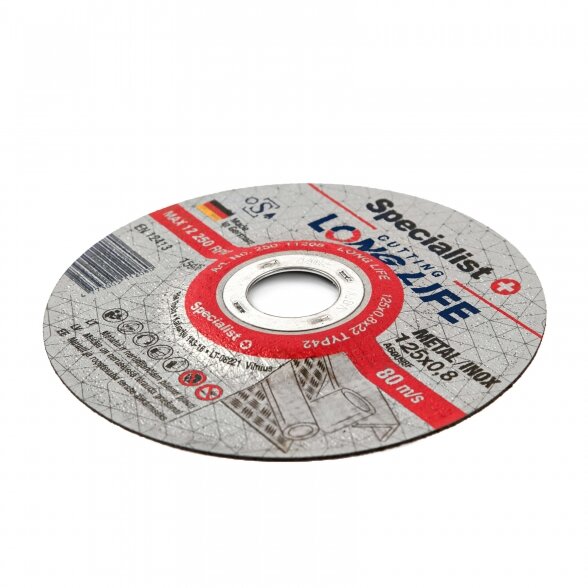 Metalo pj.diskas LONG LIFE 125x0,8x22 mm 1