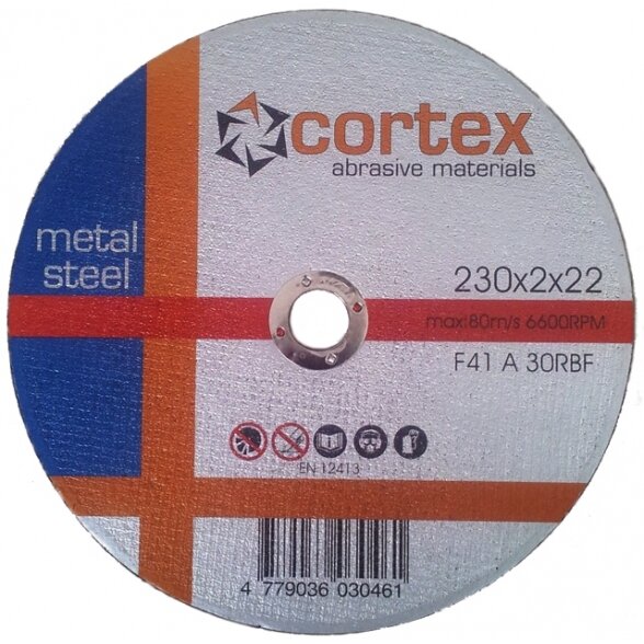 Metalo pjovimo diskas CORTEX Inox, 230x2x22,2mm Metalo pjovimo diskas CORTEX Inox, 230x2x22,2mm