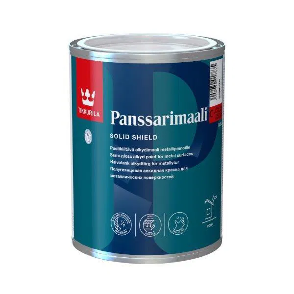 Metalo dažai TIKKURILA Panssarimaali A bazė, 0,9l balta sp.