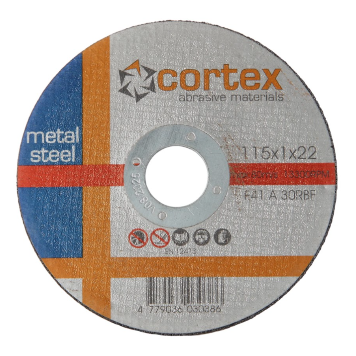 Metalo pjovimo diskas CORTEX A 30 RBF F41 80m/s, 115x1x22,2mm