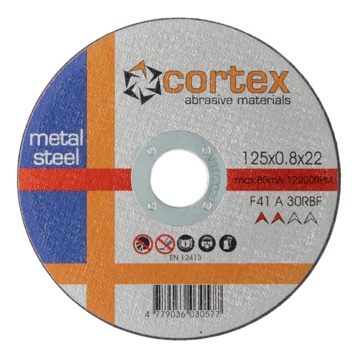 Metalo pjovimo diskas CORTEX A30 RBF 80m/s, 125x0,8x22,2mm