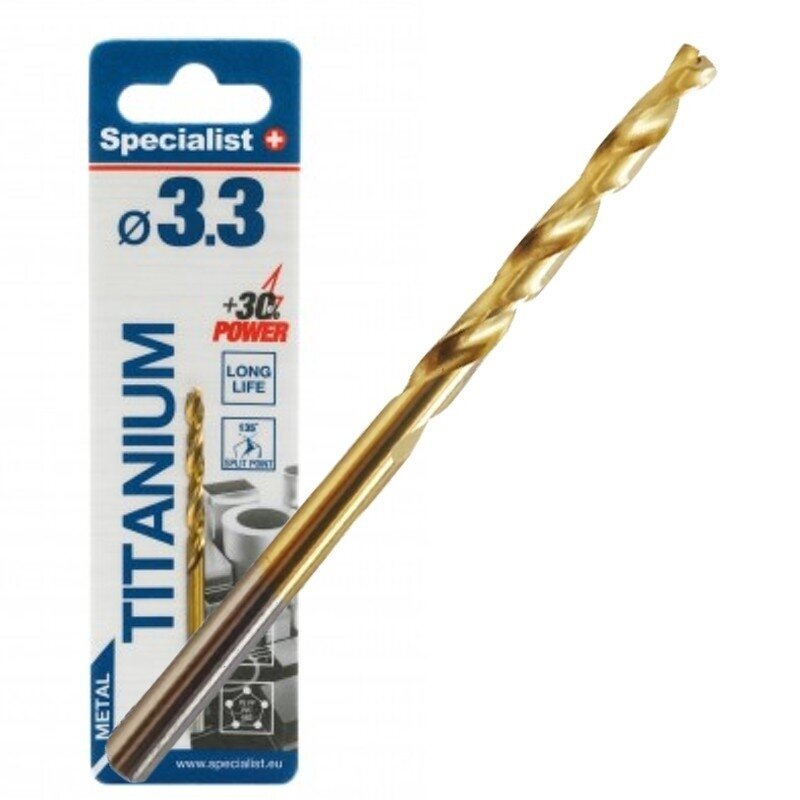 Metalo grąžtas SPECIALIST+, 3,3mm Metalo grąžtas SPECIALIST+, 3,3mm